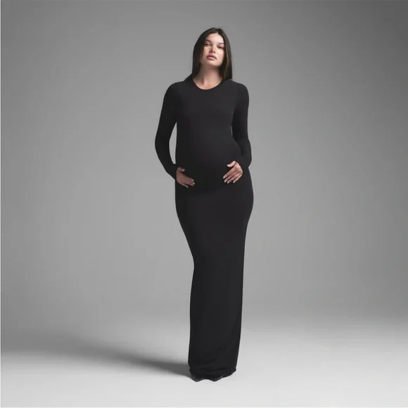 skims fits everybody long sleeve dress SKIMS Soft Lounge Long Sleeve Dress